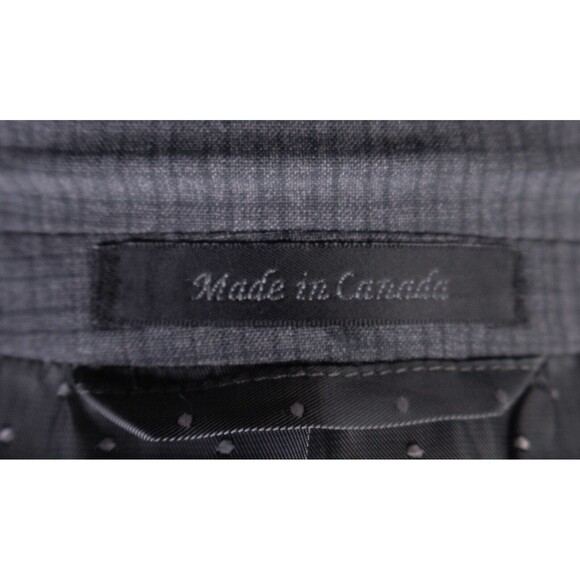 Collection By Michael Strahan Sport Coat Jacket Blazer WOOL Check 44L Canada EUC - Picture 13 of 14